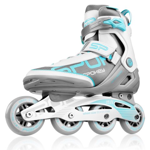 Łyżworolki Spokey Prime Pro r. 39 turkusowo-białe