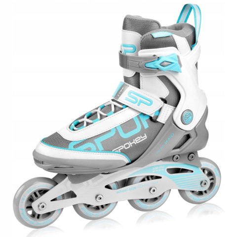 Łyżworolki Spokey Prime Pro r. 39 turkusowo-białe
